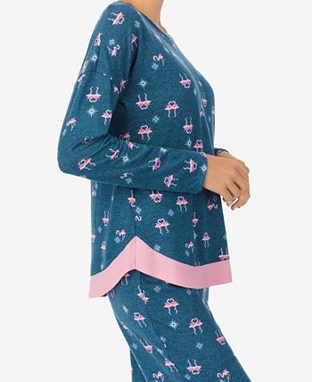 Ellen Tracy Women s Long Sleeve Crew Neck Pajamas Set Macy s