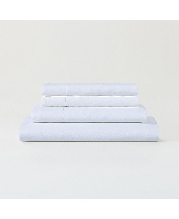 Sijo Luxeweave Linen Sheet Set, Queen (Includes 1 Fitted Sheet 60x80x16