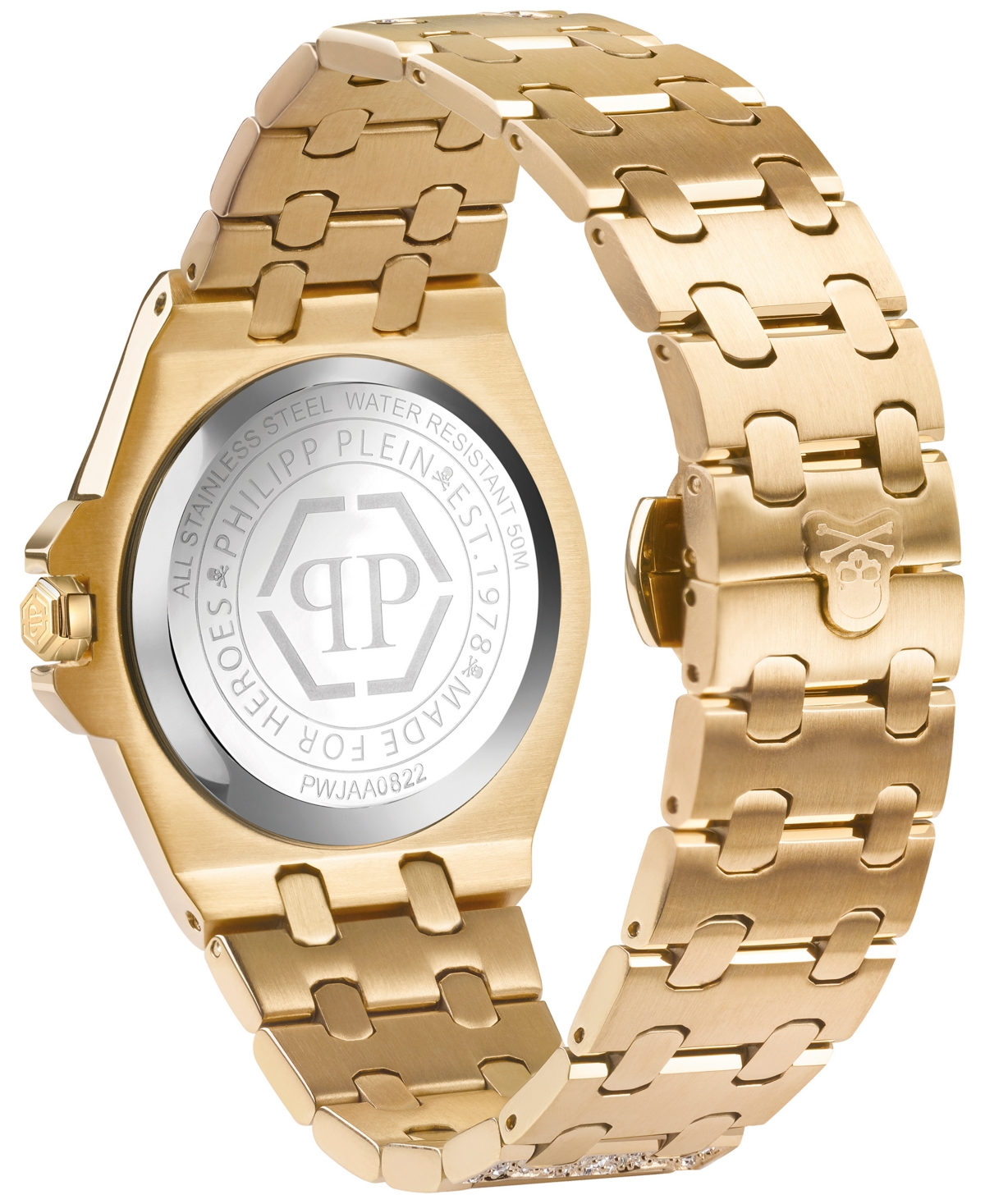 Philipp Plein Women's Plein Extreme Gold Ion Plated Stainless Steel Bracelet Watch 38mm