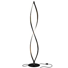 Twist LED Modern Spiral Floor Lamp - Black