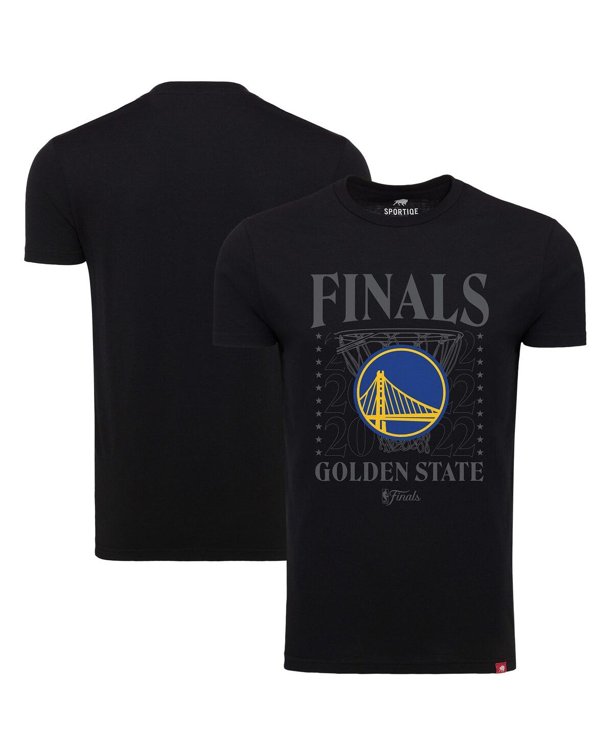 Men's Sportiqe Black Golden State Warriors 2022 Nba Finals Stacked Hoop T-shirt - Black