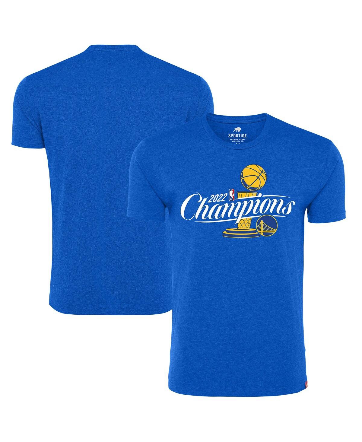 Shop Sportiqe Men's  Royal Golden State Warriors 2022 Nba Finals Champions Official Logo Davis T-shirt