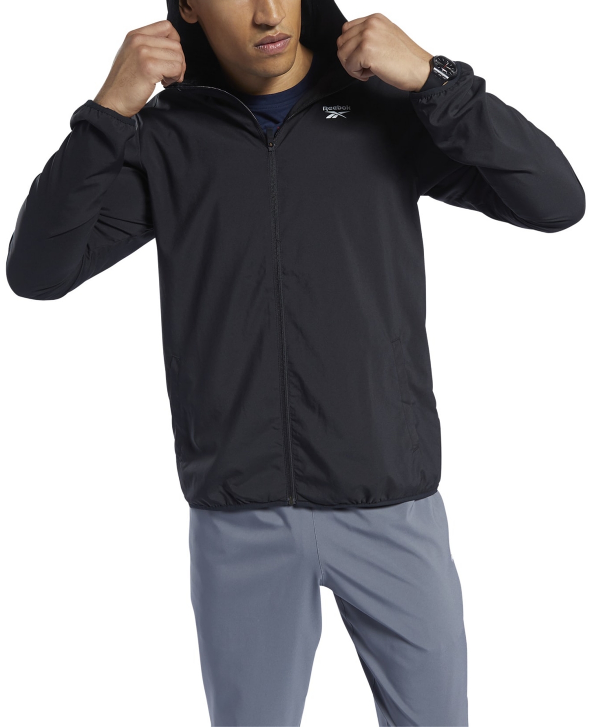 Shop Reebok Men's Training Essentials Jacket In Black