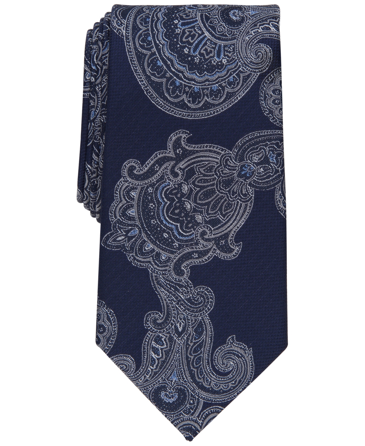 Club Room Men's Lacruz Classic Paisley Tie, Created For Macy's In Navy