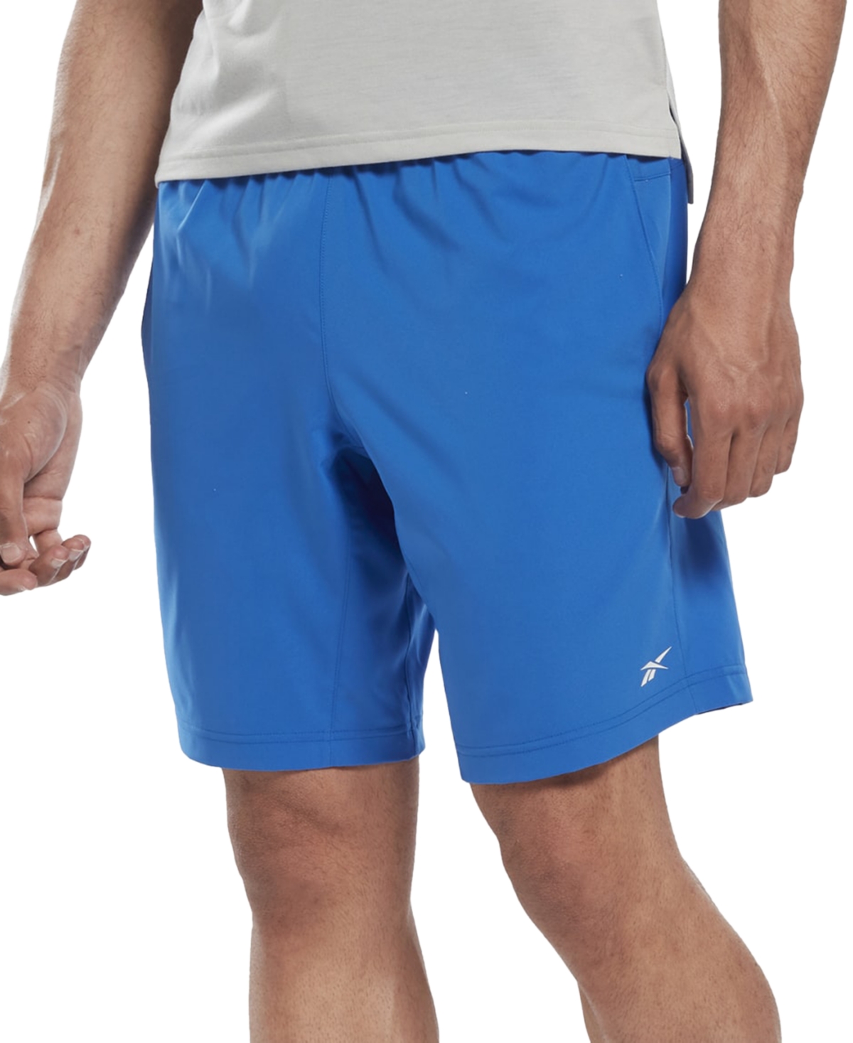 Shop Reebok Men's Regular-fit Moisture-wicking 9" Woven Drawstring Shorts In Vector Blue