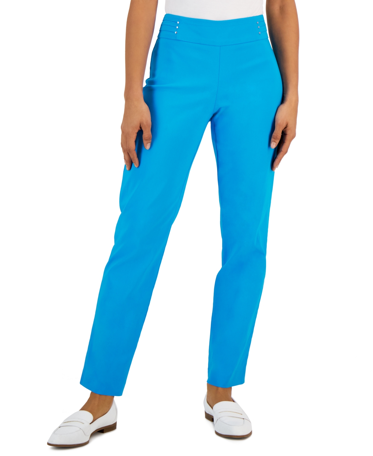 Jm Collection Studded Pull On Tummy Control Pants Regular and