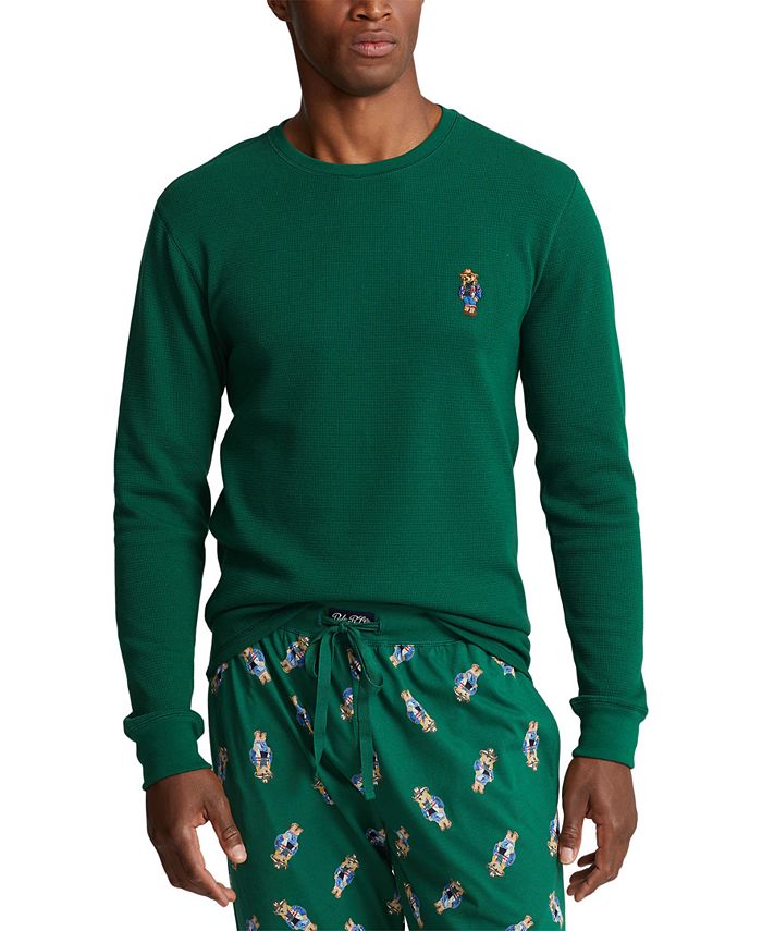 Polo Ralph Lauren Men's Sun Valley Bear Folded Waffle Long-Sleeve Pajama  Shirt & Reviews - Pajamas & Robes - Men - Macy's