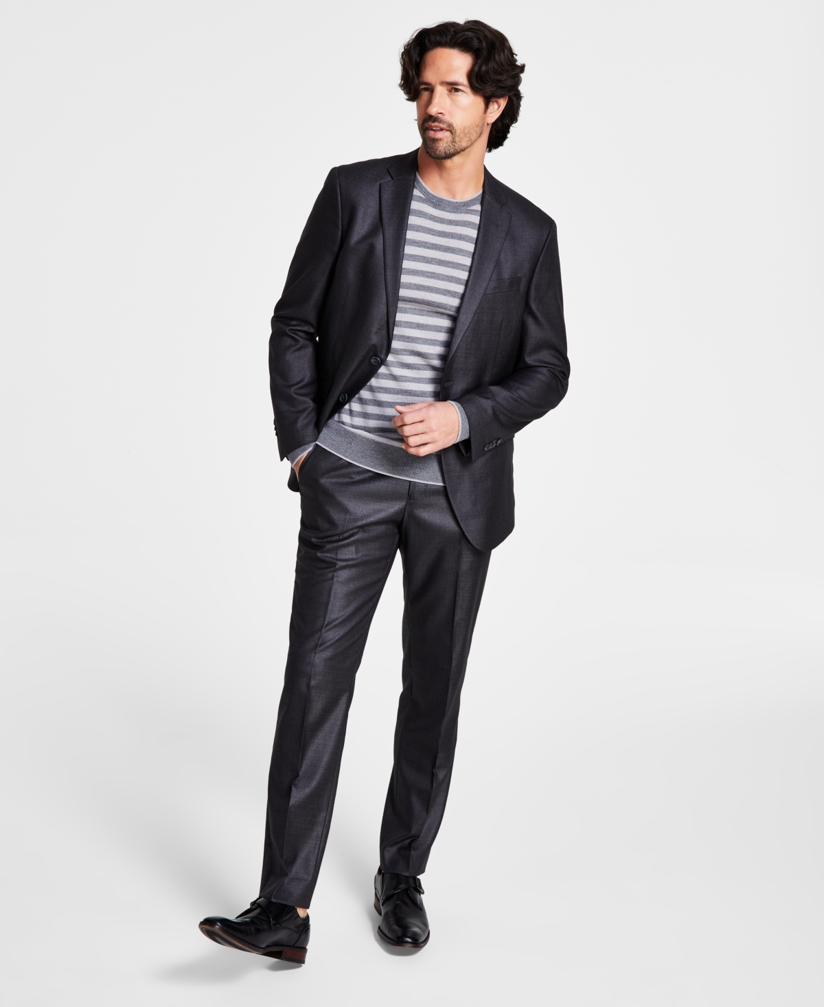 Kenneth Cole Reaction Men s Ready Flex Slim Fit Suit Blue Smart Closet