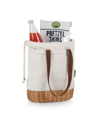 Pico Willow and Canvas Lunch Basket Bag
