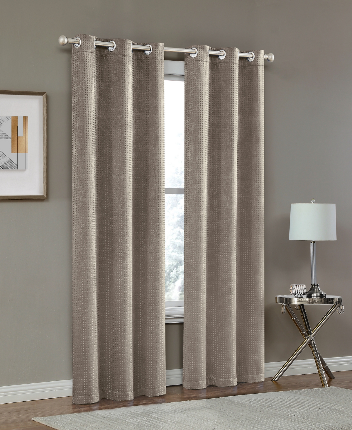 Times Square Window Panel Set, 76" x 96" - Silver