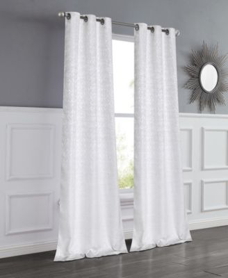 Shop Dainty Home Monaco Panel Pair Collection In Silver-tone