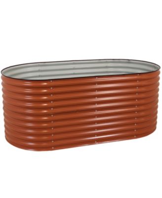 Large Oval Steel Raised Garden Bed - Stand-Up Height