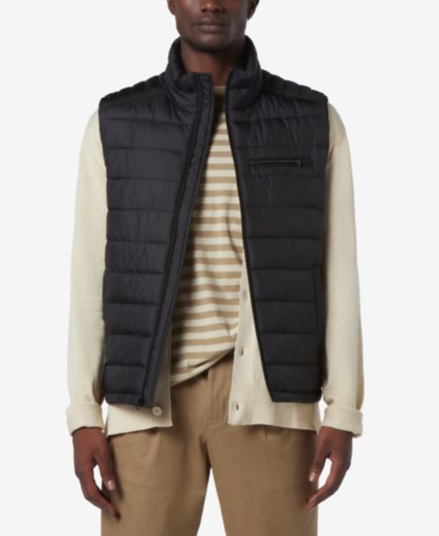 Мужской жилет Marc New York Gershwin Channel Quilt Packable Vest, цвет: Чёрный