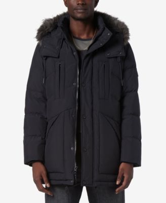 Marc New shops York Men's Black Baltic Real Fur Collar Parka Coat Size XXL