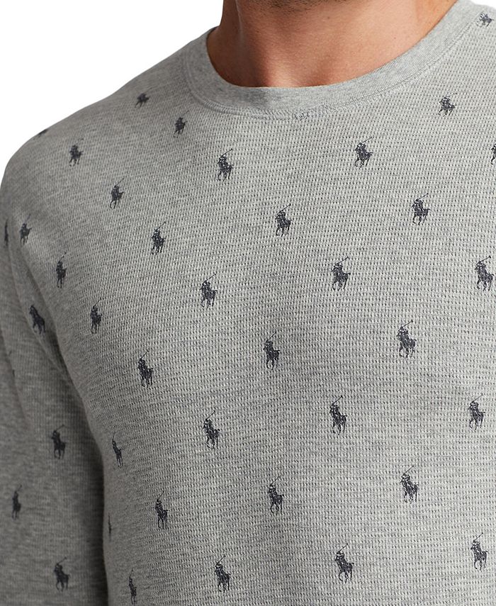 Polo Ralph Lauren Men's Printed WaffleKnit Thermal Pajama Shirt