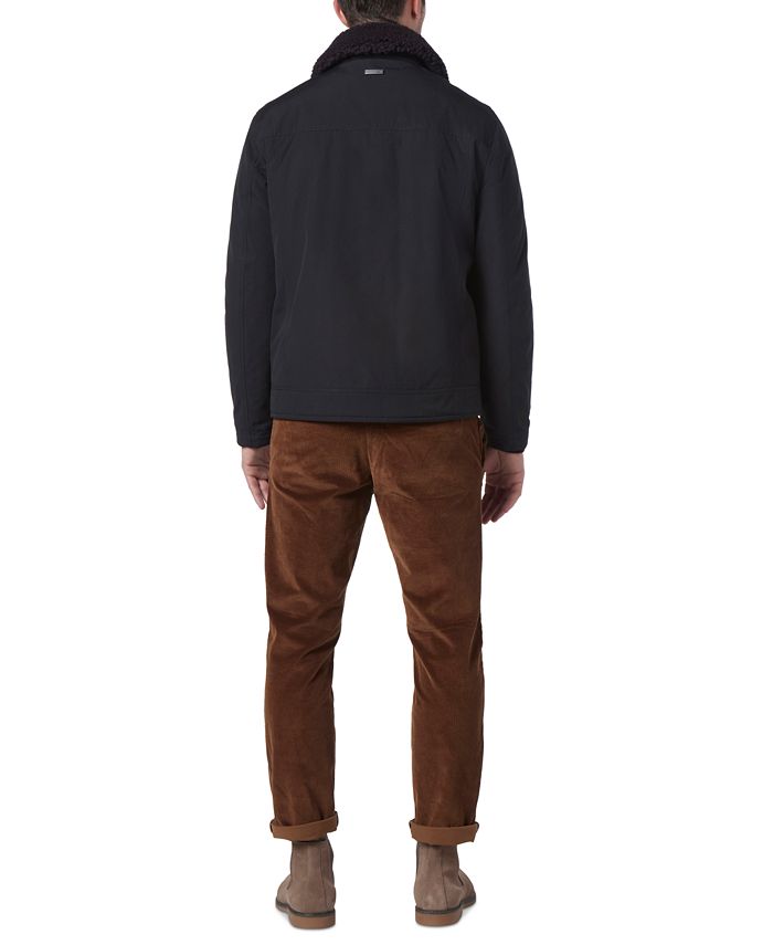 Marc New York Men's Randall Insulated Waxed Cotton Aviator Jacket with