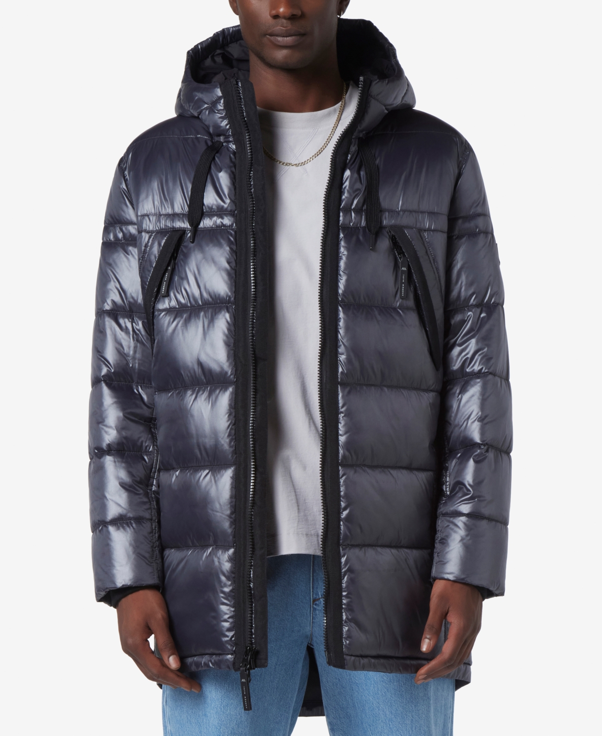 Marc New York Men's Barreto Super Wet Cire Parka with Grossgrain Trim
