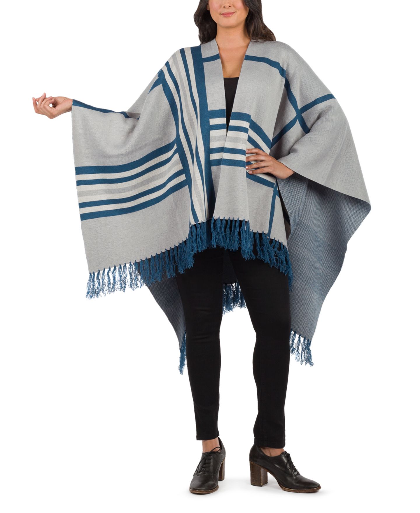 Женские аксессуары Patricia Nash Striped Shawl, цвет: Каменный серый — фото 2