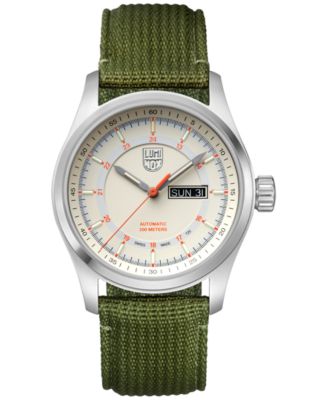 Luminox - Men's Swiss Automatic Atacama Field Green Nylon Strap Watch 44mm