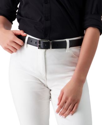 Women's Reversible Leather Pant Belt 