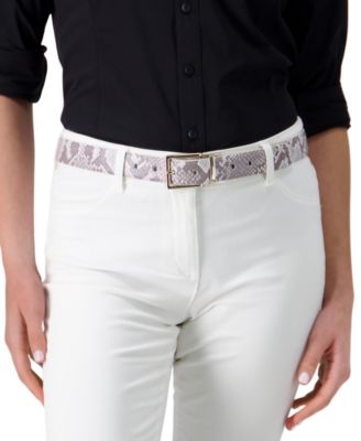 Women's Reversible Leather Pant Belt 