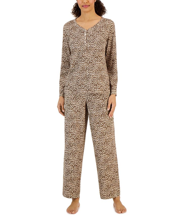 Charter Club Women's Long Sleeve Soft Knit Pajama Set, Created for
