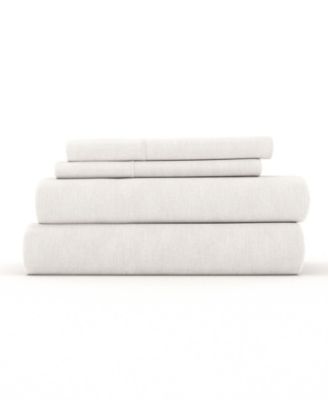 300 Thread Count Linen Rayon From Bamboo Blend Deep Pocket 4-Pc. Sheet Set, Queen