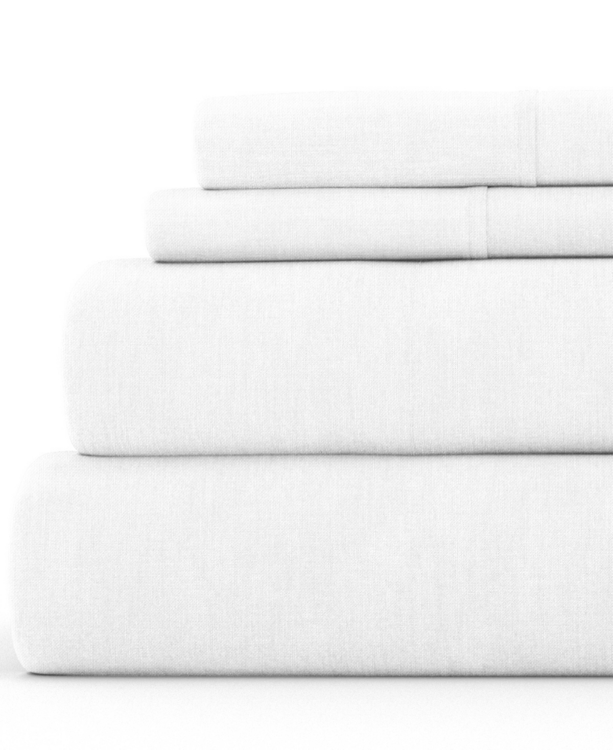 Ienjoy Home Linen Rayon From Bamboo Blend Deep Pocket 300 Thread Count 3 Piece Sheet Set, Twin In White
