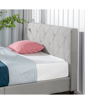 Zinus Shalini Upholstered Diamond Stitched Platform Bed / Wood Slat ...