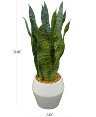 Modern Snake Artificial Plant, 15.4"