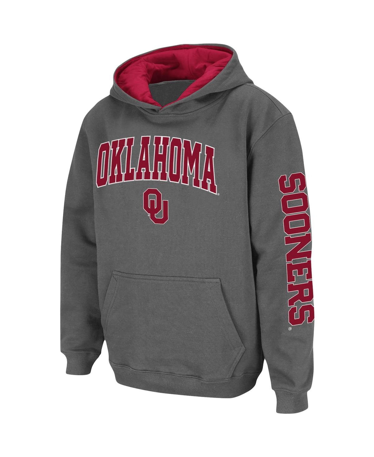 Colosseum Youth Boys Oklahoma Sooners 2-Hit Team Pullover Hoodie