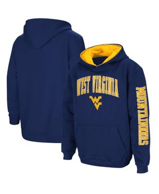 Youth Boys Navy West Virginia Mountaineers 2-Hit Team Pullover Hoodie