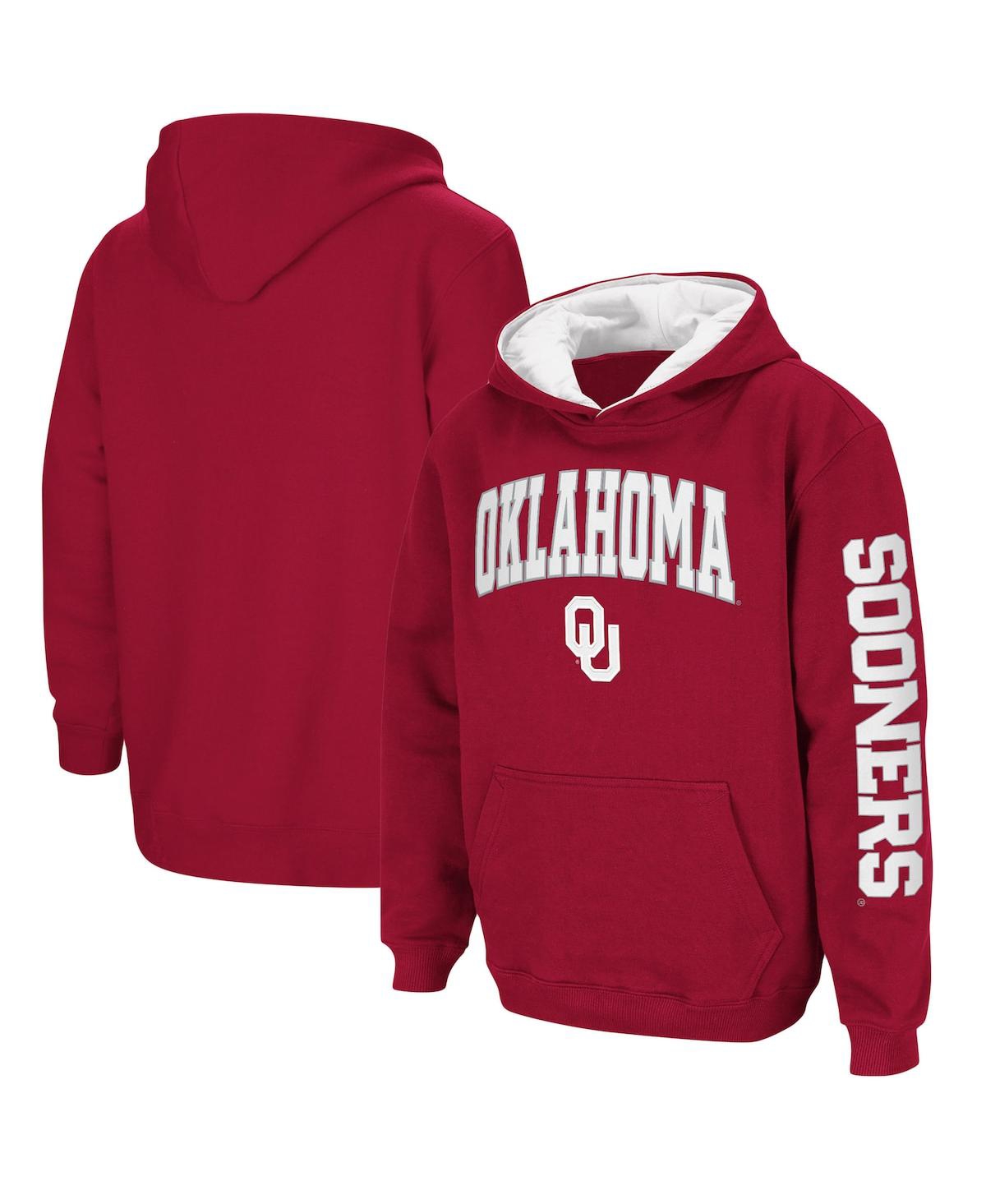 Shop Colosseum Youth Boys Oklahoma Sooners 2-hit Team Pullover Hoodie In Charcoal