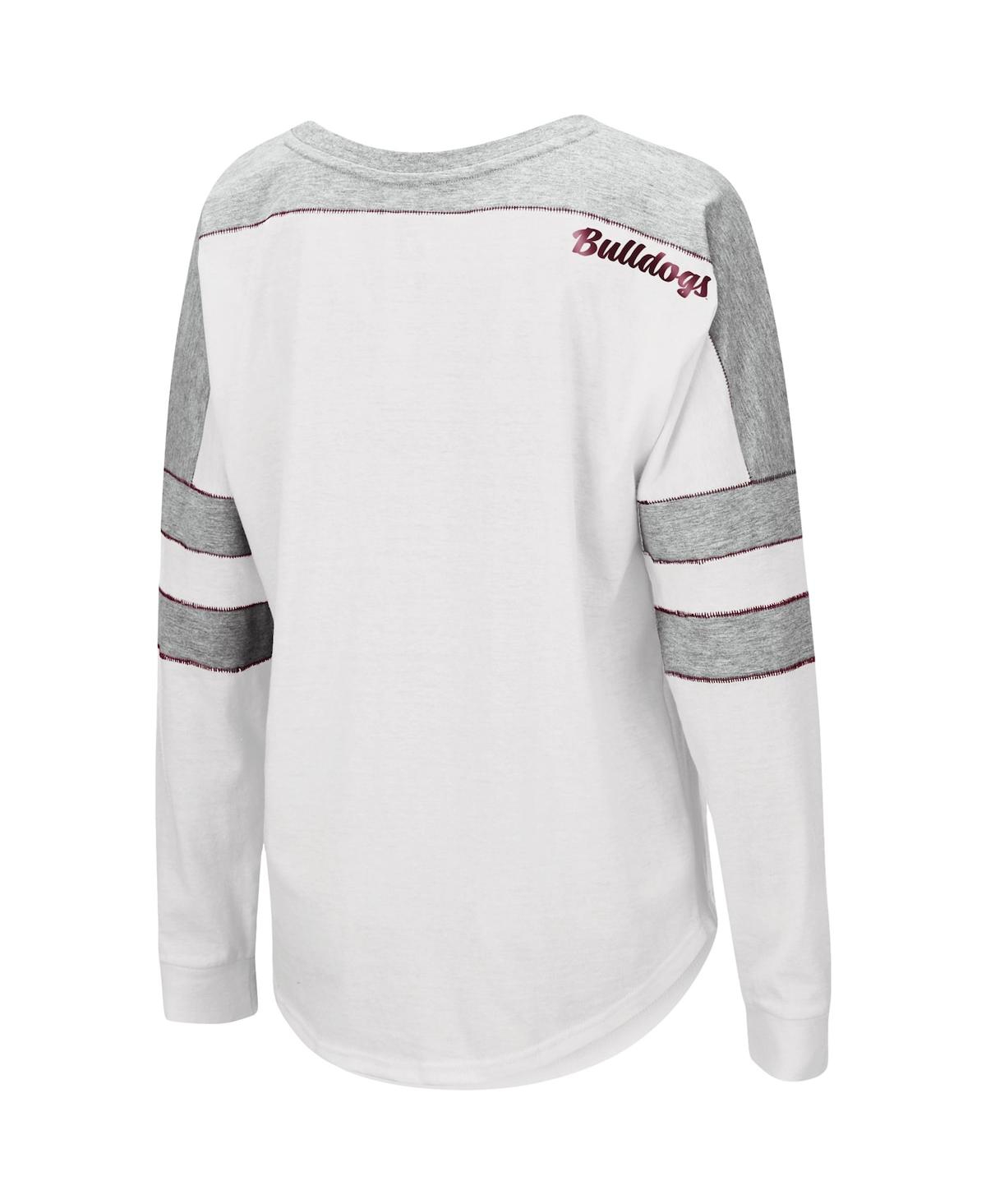 Colosseum White Mississippi State Bulldogs Trey Dolman Long Sleeve T-shirt In White