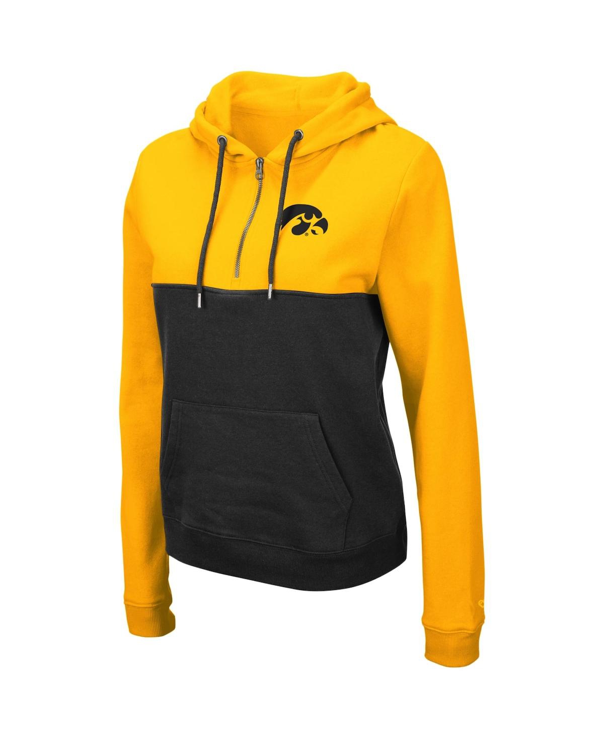 Women's Colosseum Charcoal Iowa Hawkeyes Aidan Half-Zip Hoodie - Charcoal