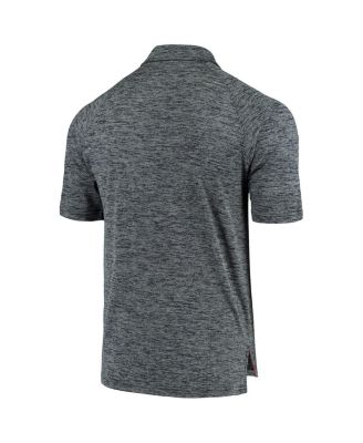 Men's Heathered Navy Gonzaga Bulldogs Down Swing Raglan Polo Shirt