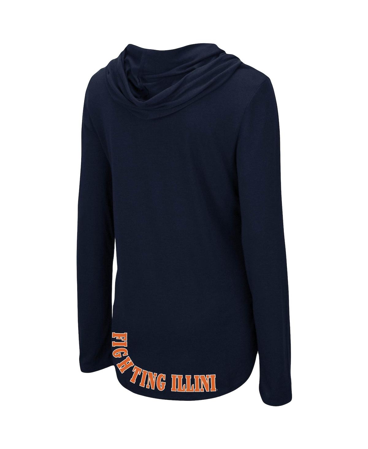Colosseum Women's  Navy Illinois Fighting Illini My Lover Hoodie Long Sleeve T-shirt In Navy