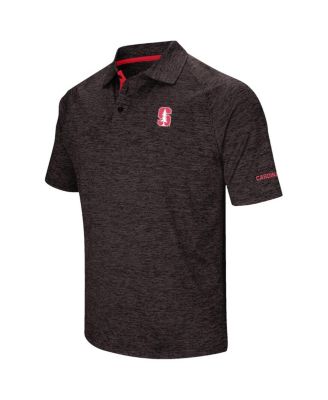 Men's Black Stanford Cardinal Down Swing Polo Shirt