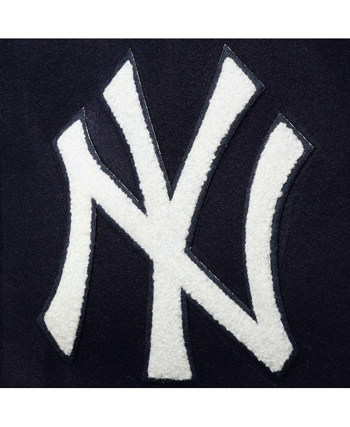 Pro Standard Men's Navy, White New York Yankees Varsity Logo FullZip