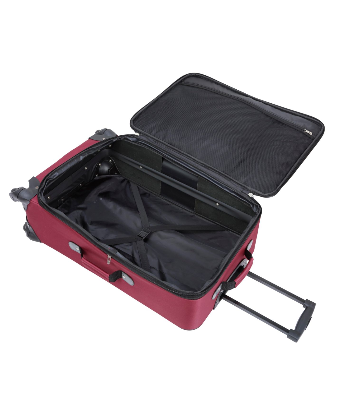 Чемоданы Tag Freehold 5-Piece Softside Spinner Luggage Set, Created for Macy's, цвет: Бордовый — фото 9