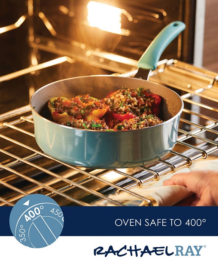 Rachael Ray Cook + Create Aluminum Nonstick Saute Pan with Lid, 3 Quart
