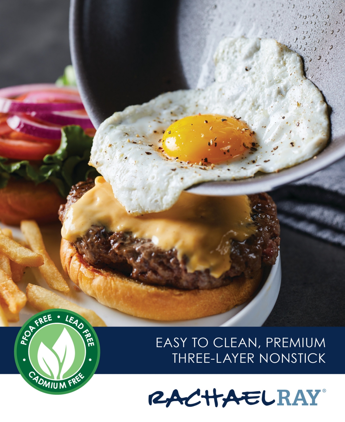 RACHAEL RAY COOK + CREATE ALUMINUM NONSTICK FRYING PAN SET, 2 PIECE