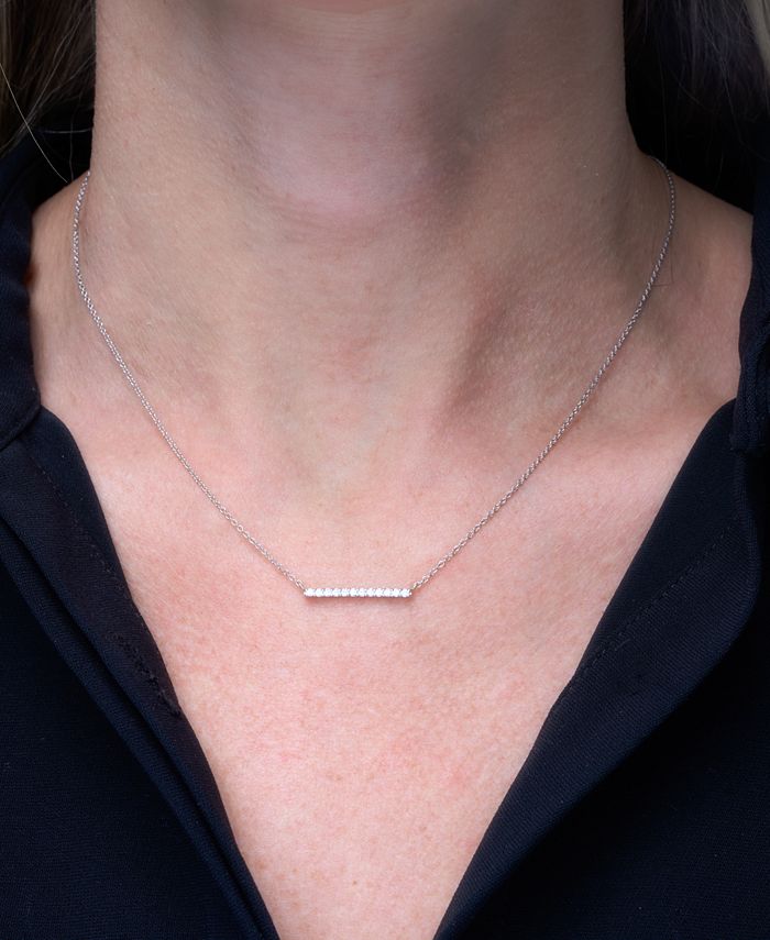 Macy's diamond bar necklace online