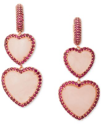 kate spade new york Rose Gold-Tone Pavé & Gemstone Heart