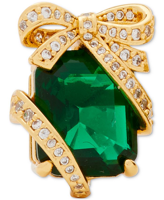 kate spade new york GoldTone Crystal Present Stud Earrings Macy's
