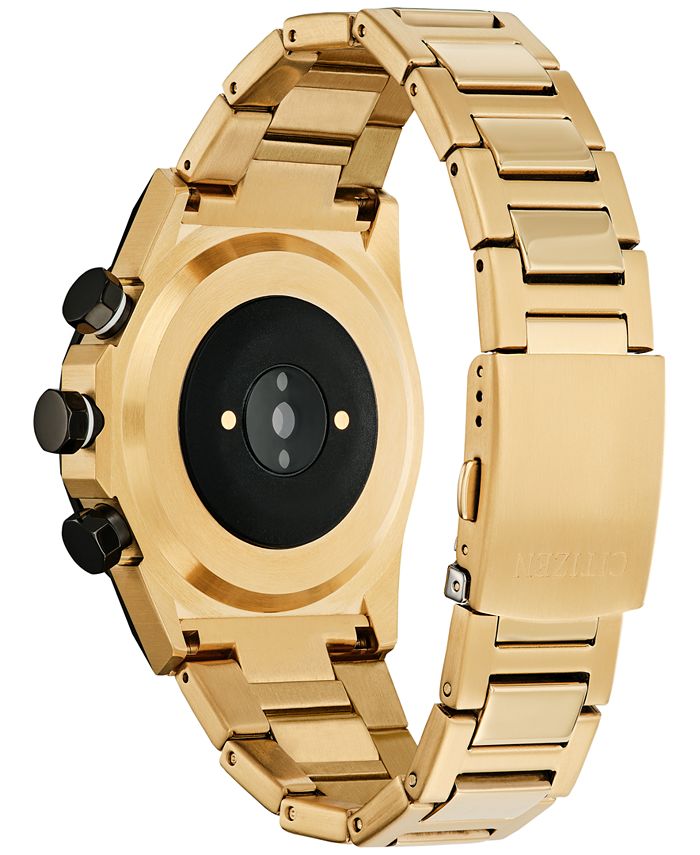Citizen Men's CZ Smart Hybrid HR GoldTone Stainless Steel Bracelet