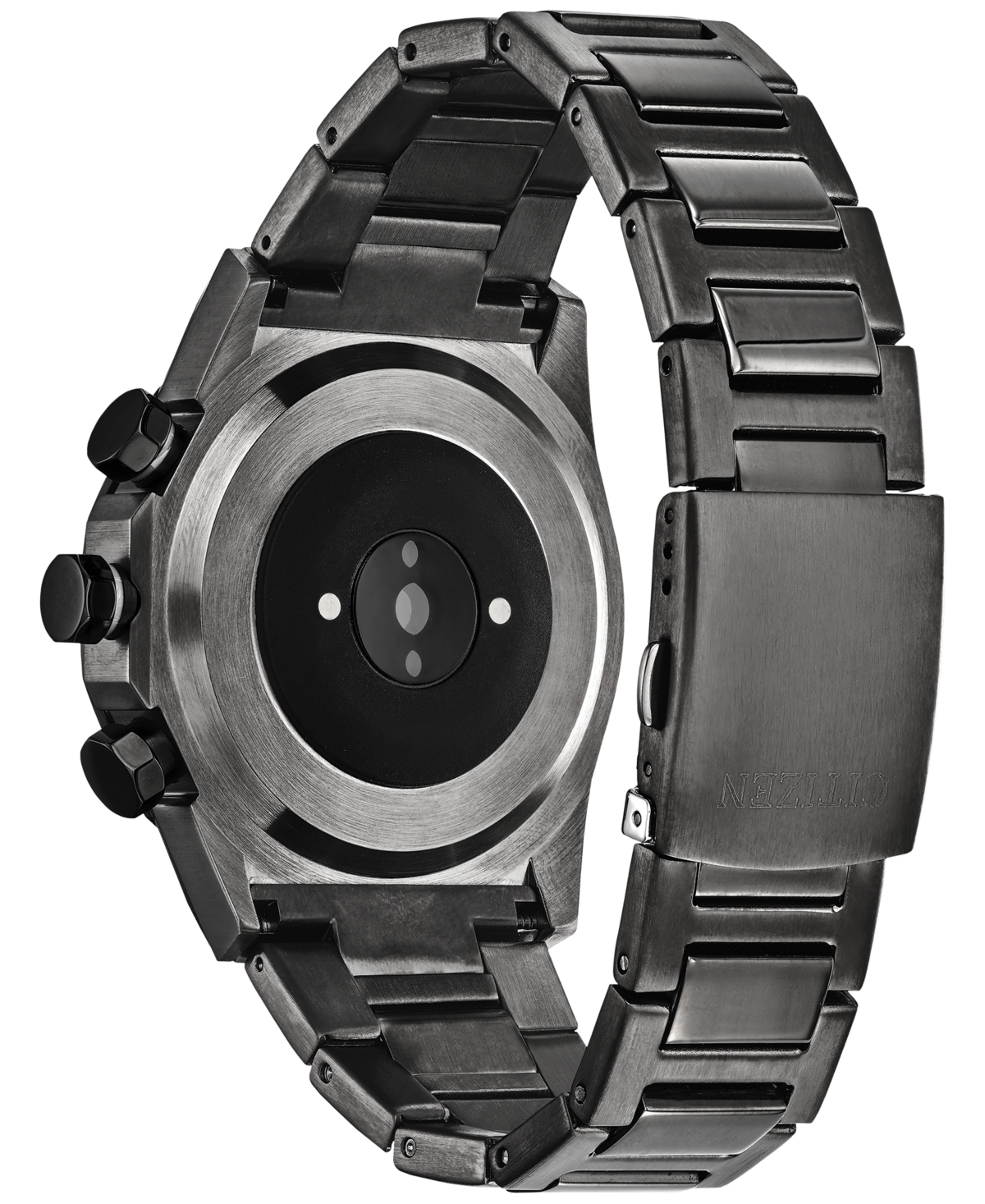 Citizen Men's Cz Smart Hybrid HrIon-Plated Stainless Steel Bracelet Smart Watch 44mm - Grey