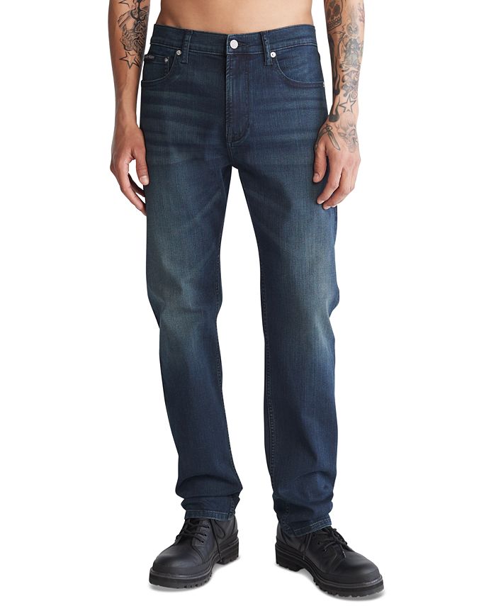 Armoedig censuur Altijd Calvin Klein Men's Slim Straight-Fit Stretch Jeans & Reviews - Jeans - Men  - Macy's