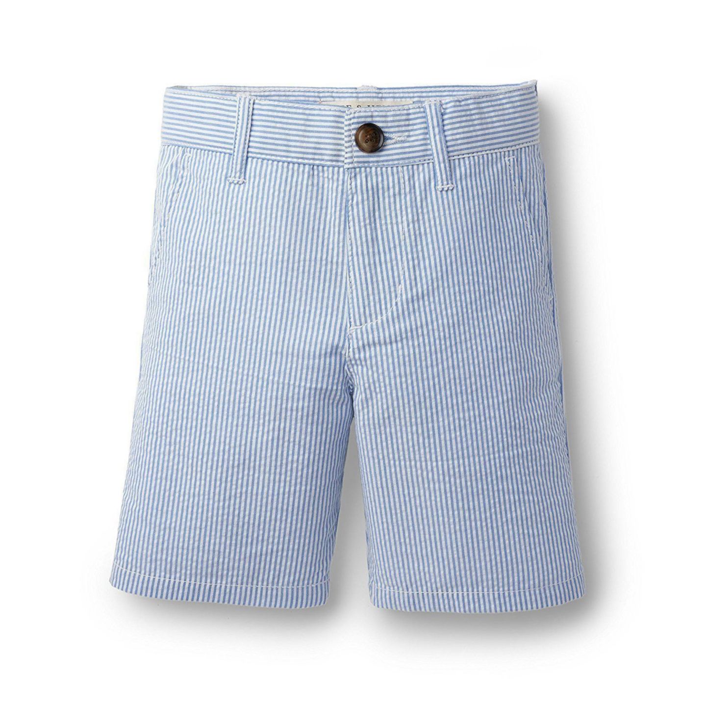 Шорты Hope & Henry Organic Cotton Seersucker Short для мальчиков-малышей, цвет: Синий — фото 1