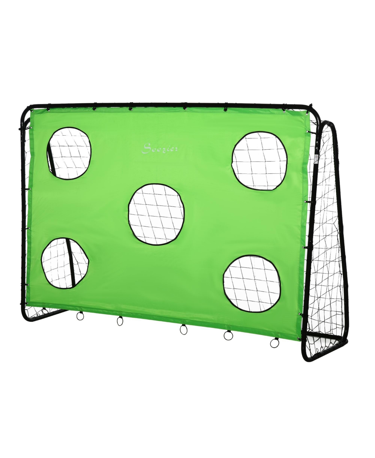 SoCcer Goal Target Goal Indoor Backyard with All Weather Polyester Net - Black